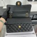 Chanel Classic Flap Medium Size 25.5cm Caviar Leather Gold Hardware Shoulder Bag A1112