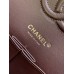 Chanel Classic Flap Medium Size 25.5cm Caviar Leather Gold Hardware Shoulder Bag A1112