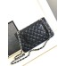 Chanel Classic Flap Medium Size 25.5cm Lambskin Silver Hardware Shoulder Bag A1112