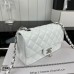 Chanel Classic Flap Small Size 20cm Lambskin Silver Hardware Shoulder Bag A1116