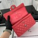 Chanel Classic Flap New Medium Size 23cm Lambskin Silver Hardware Shoulder Bag A1117