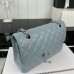 Chanel Classic Flap New Medium Size 23cm Caviar Leather Silver Hardware Shoulder Bag A1117