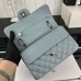 Chanel Classic Flap New Medium Size 23cm Caviar Leather Silver Hardware Shoulder Bag A1117