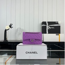 Chanel Classic Flap New Medium Size 23cm Caviar Leather Silver Hardware Shoulder Bag A1117
