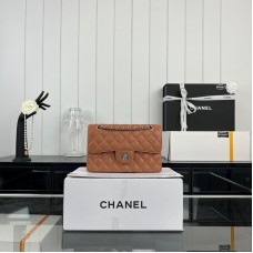 Chanel Classic Flap New Medium Size 23cm Caviar Leather Silver Hardware Shoulder Bag A1117