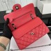 Chanel Classic Flap New Medium Size 23cm Caviar Leather Silver Hardware Shoulder Bag A1117