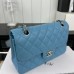 Chanel Classic Flap New Medium Size 23cm Caviar Leather Silver Hardware Shoulder Bag A1117
