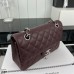 Chanel Classic Flap New Medium Size 23cm Caviar Leather Silver Hardware Shoulder Bag A1117