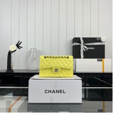 Chanel Classic Flap New Medium Size 23cm Caviar Leather Silver Hardware Shoulder Bag A1117