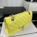 Chanel Classic Flap New Medium Size 23cm Caviar Leather Silver Hardware Shoulder Bag A1117