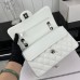 Chanel Classic Flap New Medium Size 23cm Caviar Leather Silver Hardware Shoulder Bag A1117