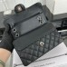 Chanel Classic Flap New Medium Size 23cm Caviar Leather Silver Hardware Shoulder Bag A1117