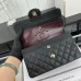Chanel Classic Flap New Medium Size 23cm Caviar Leather Silver Hardware Shoulder Bag A1117