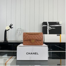 Chanel Classic Flap New Medium Size 23cm Caviar Leather Gold Hardware Shoulder Bag A1117