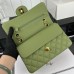 Chanel Classic Flap New Medium Size 23cm Caviar Leather Gold Hardware Shoulder Bag A1117