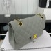 Chanel Classic Flap New Medium Size 23cm Caviar Leather Gold Hardware Shoulder Bag A1117