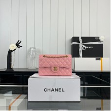 Chanel Classic Flap New Medium Size 23cm Caviar Leather Gold Hardware Shoulder Bag A1117
