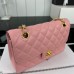 Chanel Classic Flap New Medium Size 23cm Caviar Leather Gold Hardware Shoulder Bag A1117