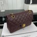 Chanel Classic Flap New Medium Size 23cm Caviar Leather Gold Hardware Shoulder Bag A1117