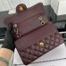 Chanel Classic Flap New Medium Size 23cm Caviar Leather Gold Hardware Shoulder Bag A1117