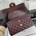 Chanel Classic Flap New Medium Size 23cm Caviar Leather Gold Hardware Shoulder Bag A1117