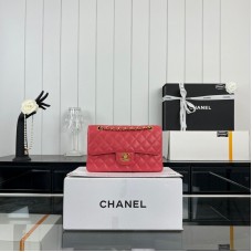 Chanel Classic Flap New Medium Size 23cm Caviar Leather Gold Hardware Shoulder Bag A1117