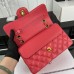 Chanel Classic Flap New Medium Size 23cm Caviar Leather Gold Hardware Shoulder Bag A1117
