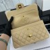 Chanel Classic Flap New Medium Size 23cm Caviar Leather Gold Hardware Shoulder Bag A1117