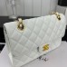 Chanel Classic Flap New Medium Size 23cm Caviar Leather Gold Hardware Shoulder Bag A1117