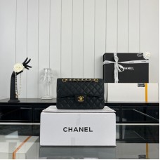 Chanel Classic Flap New Medium Size 23cm Caviar Leather Gold Hardware Shoulder Bag A1117