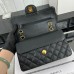 Chanel Classic Flap New Medium Size 23cm Caviar Leather Gold Hardware Shoulder Bag A1117