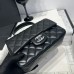 Chanel small Classic Flap with Handle Lambskin Black Silver Hardware Top Handle Shoulder Bag AS2431