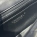 Chanel small Classic Flap with Handle Lambskin Black Silver Hardware Top Handle Shoulder Bag AS2431