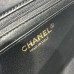 Chanel small Classic Flap with Handle Lambskin Black Gold Hardware Top Handle Shoulder Bag AS2431