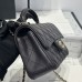 Chanel small Classic Flap with Handle Lambskin Black Gold Hardware Top Handle Shoulder Bag AS2431