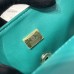 Chanel small Classic Flap with Handle Lambskin Green Gold Hardware Top Handle Shoulder Bag AS2431