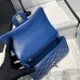 Chanel small Classic Flap with Handle Lambskin Blue Gold Hardware Top Handle Shoulder Bag AS2431