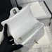 Chanel small Classic Flap with Handle Lambskin White Gold Hardware Top Handle Shoulder Bag AS2431