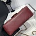 Chanel small Classic Flap with Handle Lambskin Dark Red Gold Hardware Top Handle Shoulder Bag AS2431