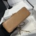 Chanel small Classic Flap with Handle Lambskin Camel Gold Hardware Top Handle Shoulder Bag AS2431