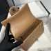 Chanel small Classic Flap with Handle Lambskin Camel Gold Hardware Top Handle Shoulder Bag AS2431