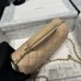 Chanel small Classic Flap with Handle Lambskin Beige Gold Hardware Top Handle Shoulder Bag AS2431
