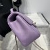 Chanel small Classic Flap with Handle Lambskin Purple Gold Hardware Top Handle Shoulder Bag AS2431