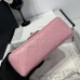 Chanel small Classic Flap with Handle Lambskin Pink Gold Hardware Top Handle Shoulder Bag AS2431