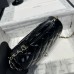 Chanel small Classic Flap with Handle Patent Leather Black Gold Hardware Top Handle Shoulder Bag AS2431