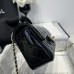Chanel small Classic Flap with Handle Patent Leather Black Gold Hardware Top Handle Shoulder Bag AS2431
