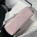 Chanel small Classic Flap with Handle Lambskin Pink Gold Hardware Top Handle Shoulder Bag AS2431