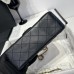 Chanel small Classic Flap with Handle Lambskin Black Gold Hardware Top Handle Shoulder Bag AS2431