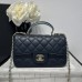 Chanel small Classic Flap with Handle Lambskin Gold Hardware Top Handle Shoulder Bag AS2431