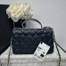 Chanel small Classic Flap with Handle Lambskin Gold Hardware Top Handle Shoulder Bag AS2431